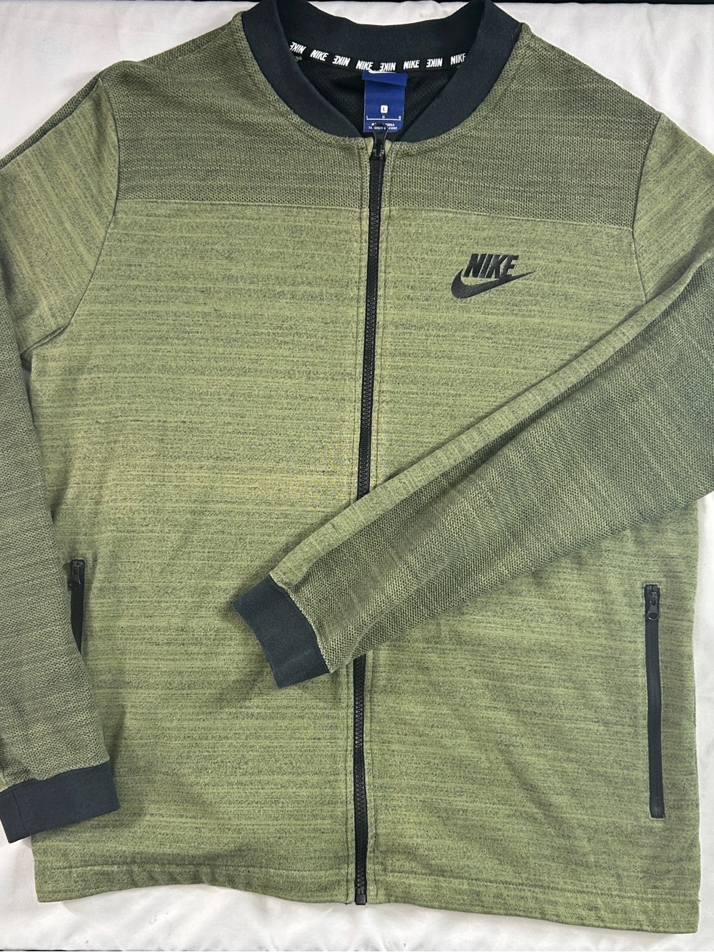Nike Advance 15 Knit Jacket Mens L Palm Green Full Zip 837008-387